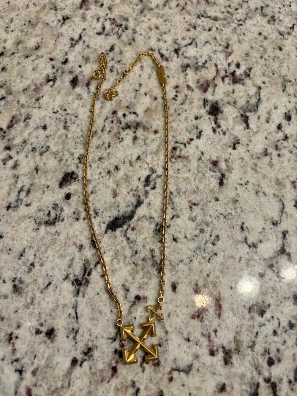 Off-White Gold Arrow Necklace